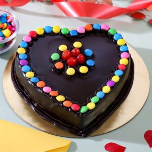 Heart Shape truffle cake with gems