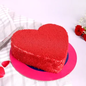 Heart love red velvet cake